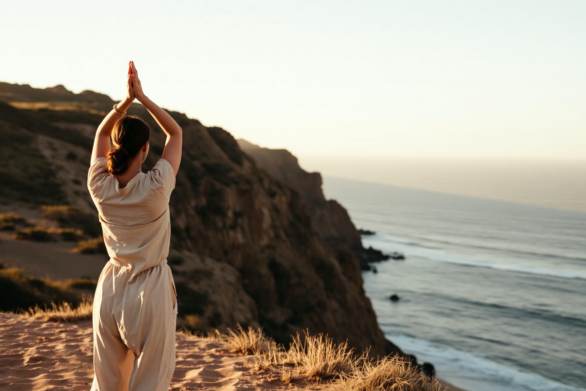 Sunrise yoga at Casa Paco d'Ilhas in Ericeira, Portugal